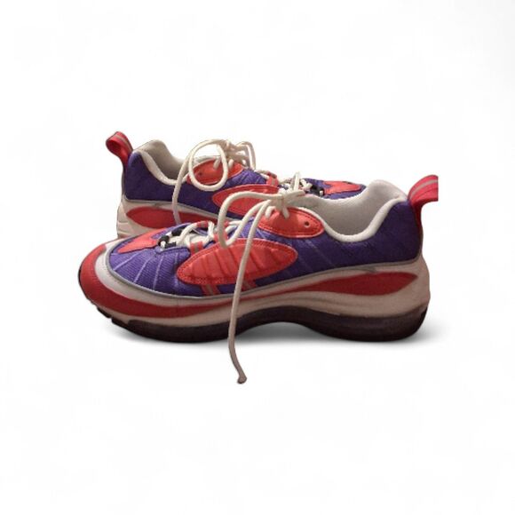 Nike Air Max Size 9 Sneakers 98 Rapters Athletic Psychic Shoe Running Red Purple - Picture 6 of 14